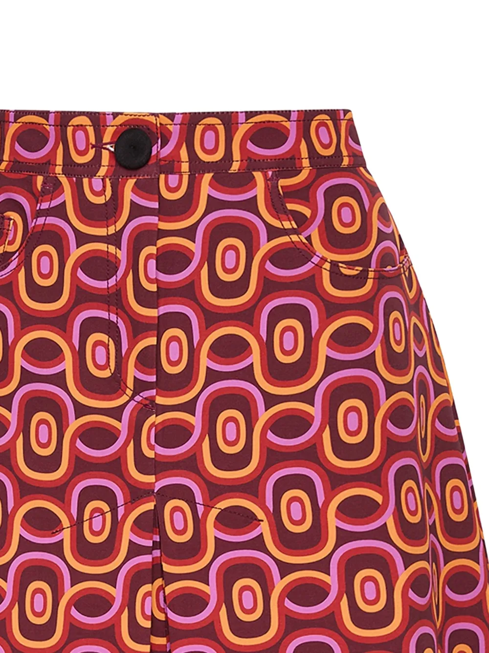 MALIPARMI geometric-pattern mini skirt - Paars
