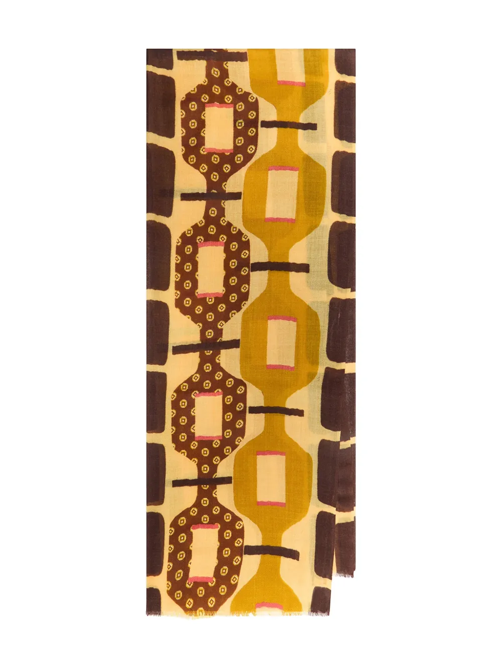 Maliparmi Geometric-patterned Scarf In Orange