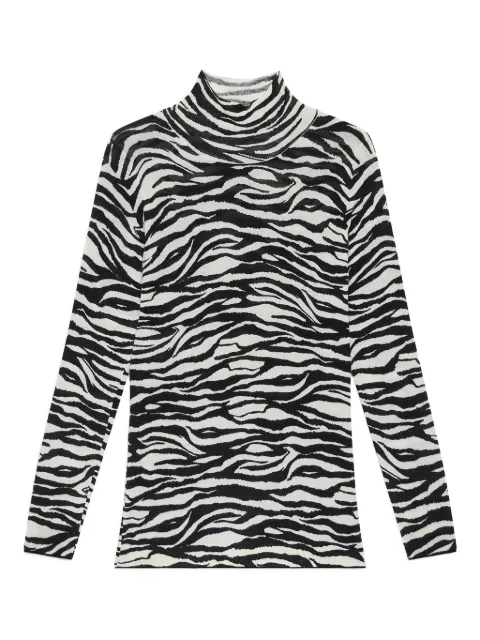 MALIPARMI zebra-print mock-neck top