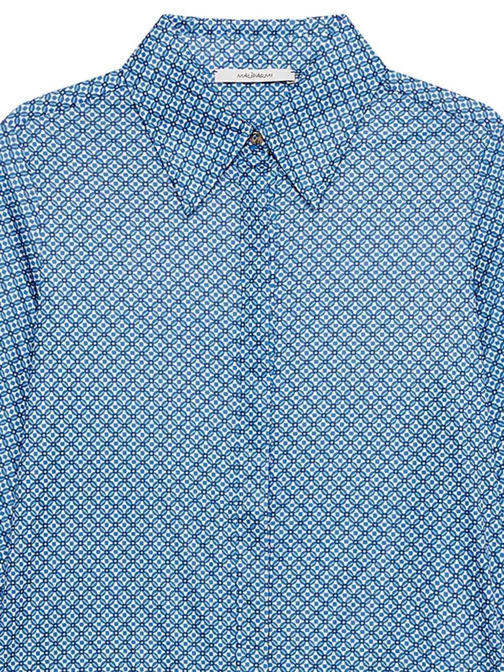 MALIPARMI geometric-print collared shirt - Blauw