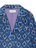 MALIPARMI geometric-pattern button jacket - Blue