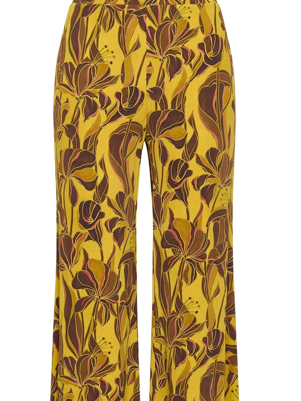MALIPARMI Broek met bloemenprint - Geel