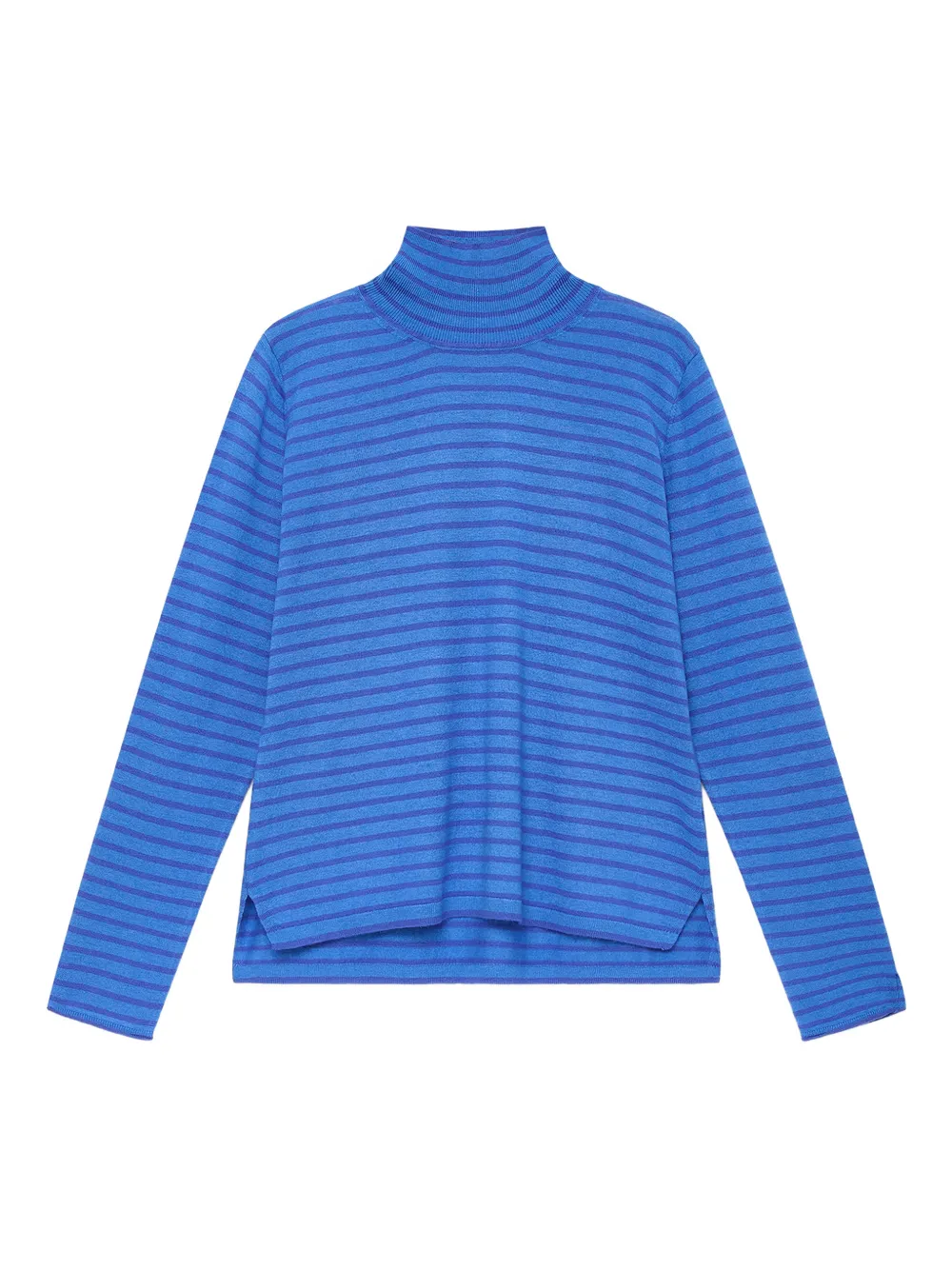 Maliparmi Striped Roll-neck Top In Blue