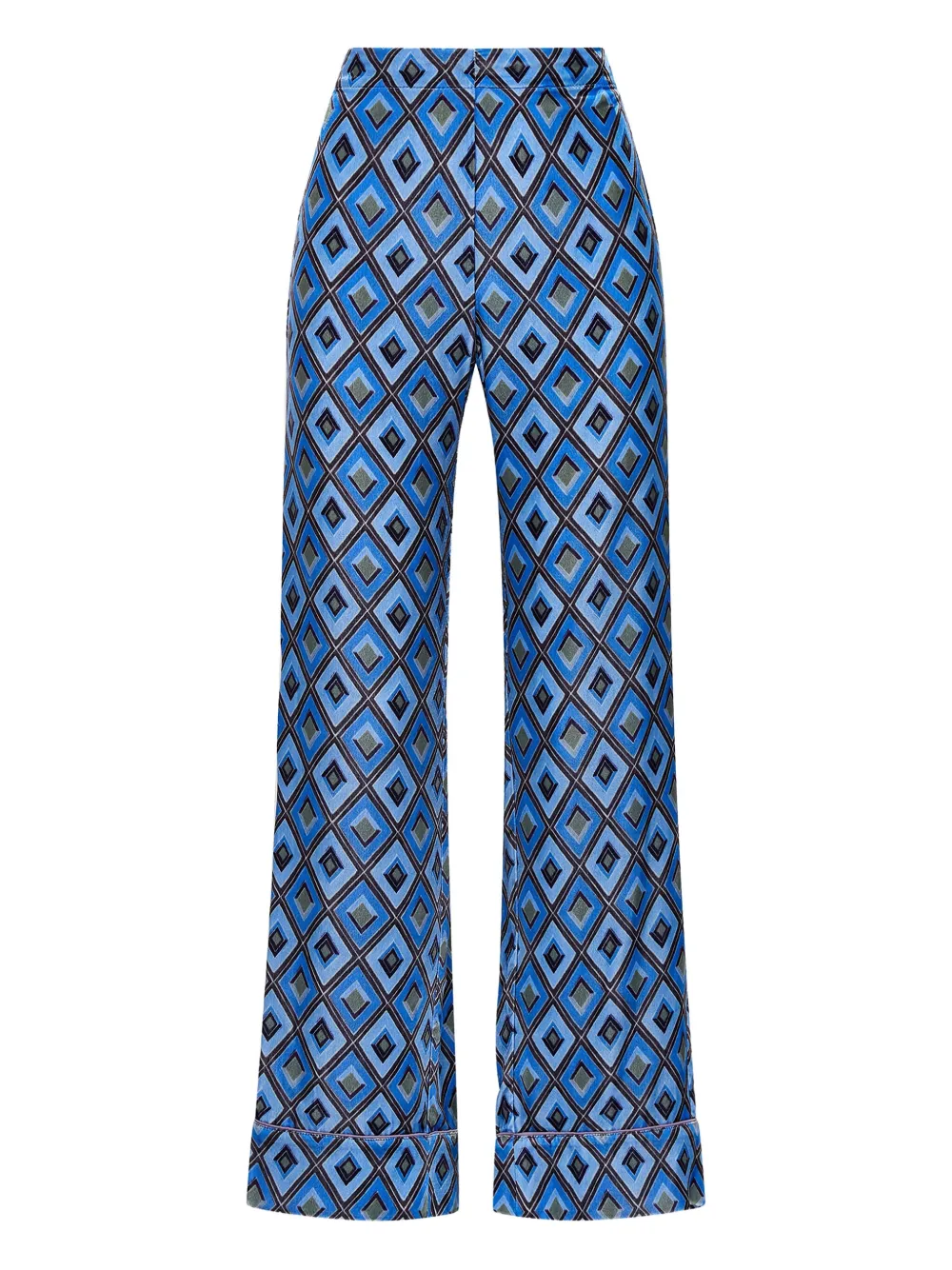 MALIPARMI diamond-pattern trousers | Blue | Image 1