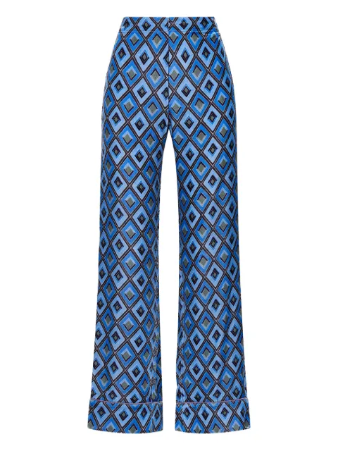 MALIPARMI diamond-pattern trousers