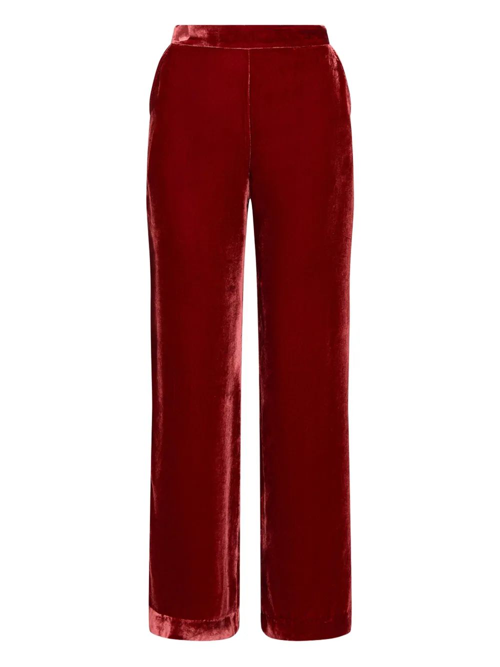 MALIPARMI slash-pocket chenille trousers | Red | Image 1