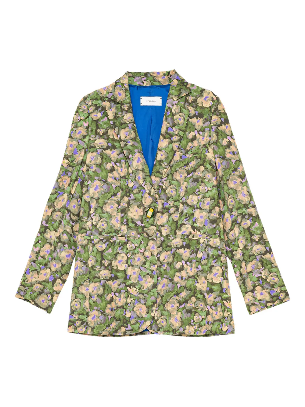Maliparmi Floral-print Single-breasted Blazer In Green
