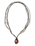 MALIPARMI leather-cord necklace - Red
