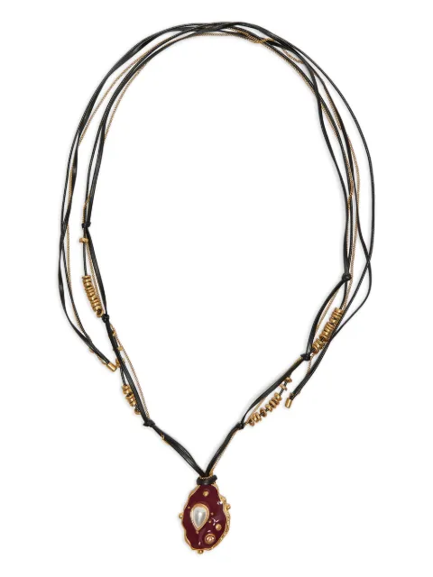 MALIPARMI leather-cord necklace