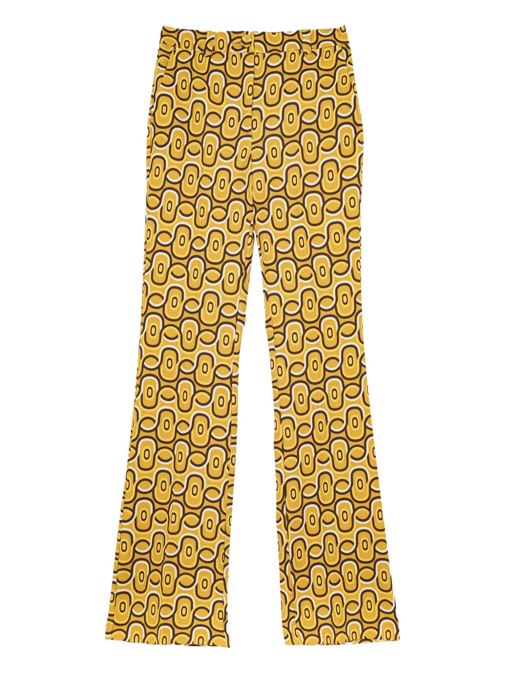 MALIPARMI Broek met geometrisch patroon Geel