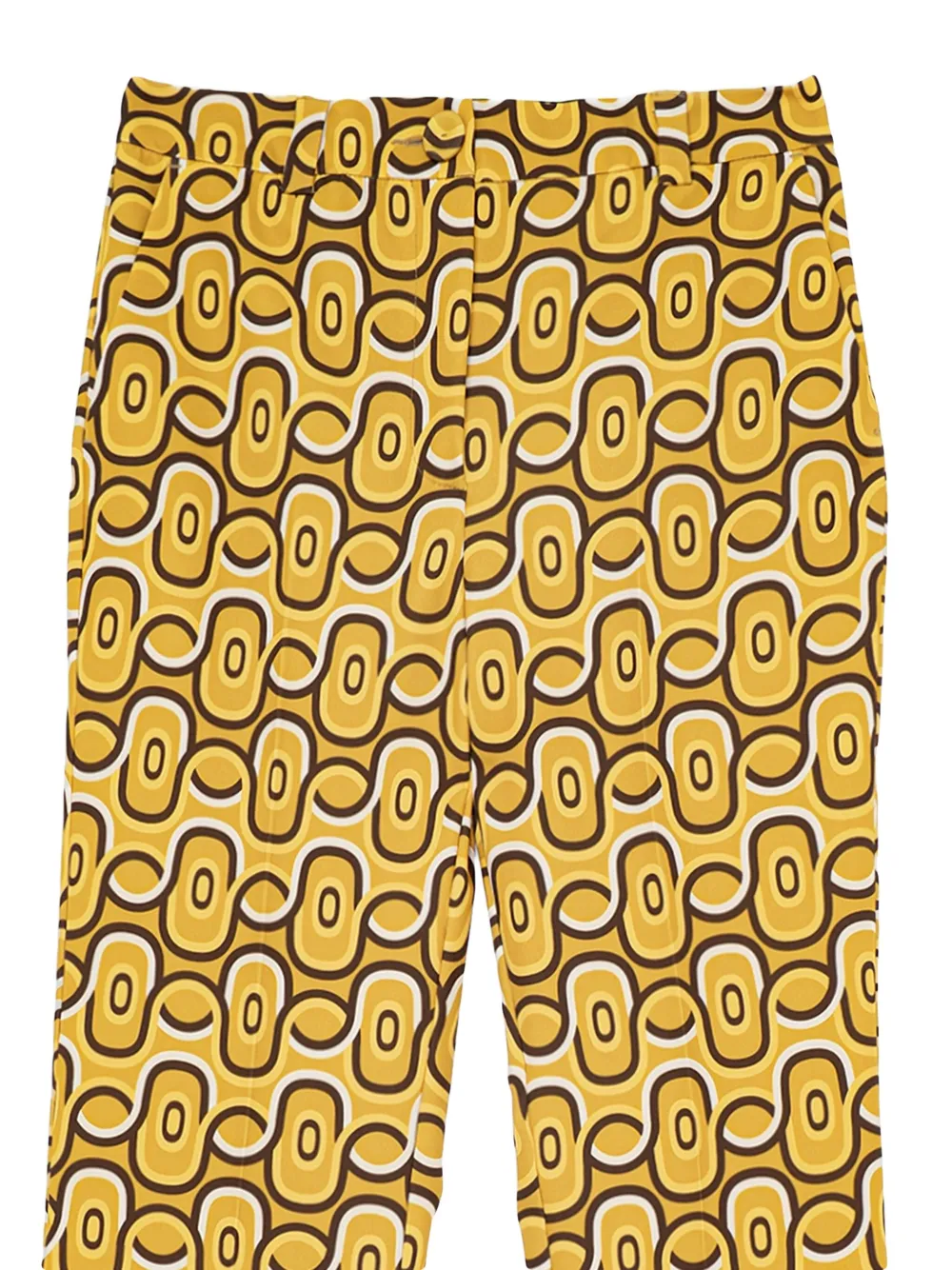 MALIPARMI Broek met geometrisch patroon Geel