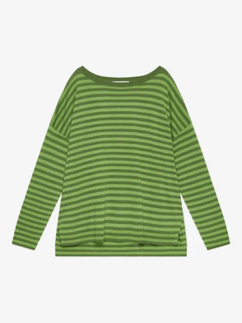 MALIPARMI striped boat-neck sweater