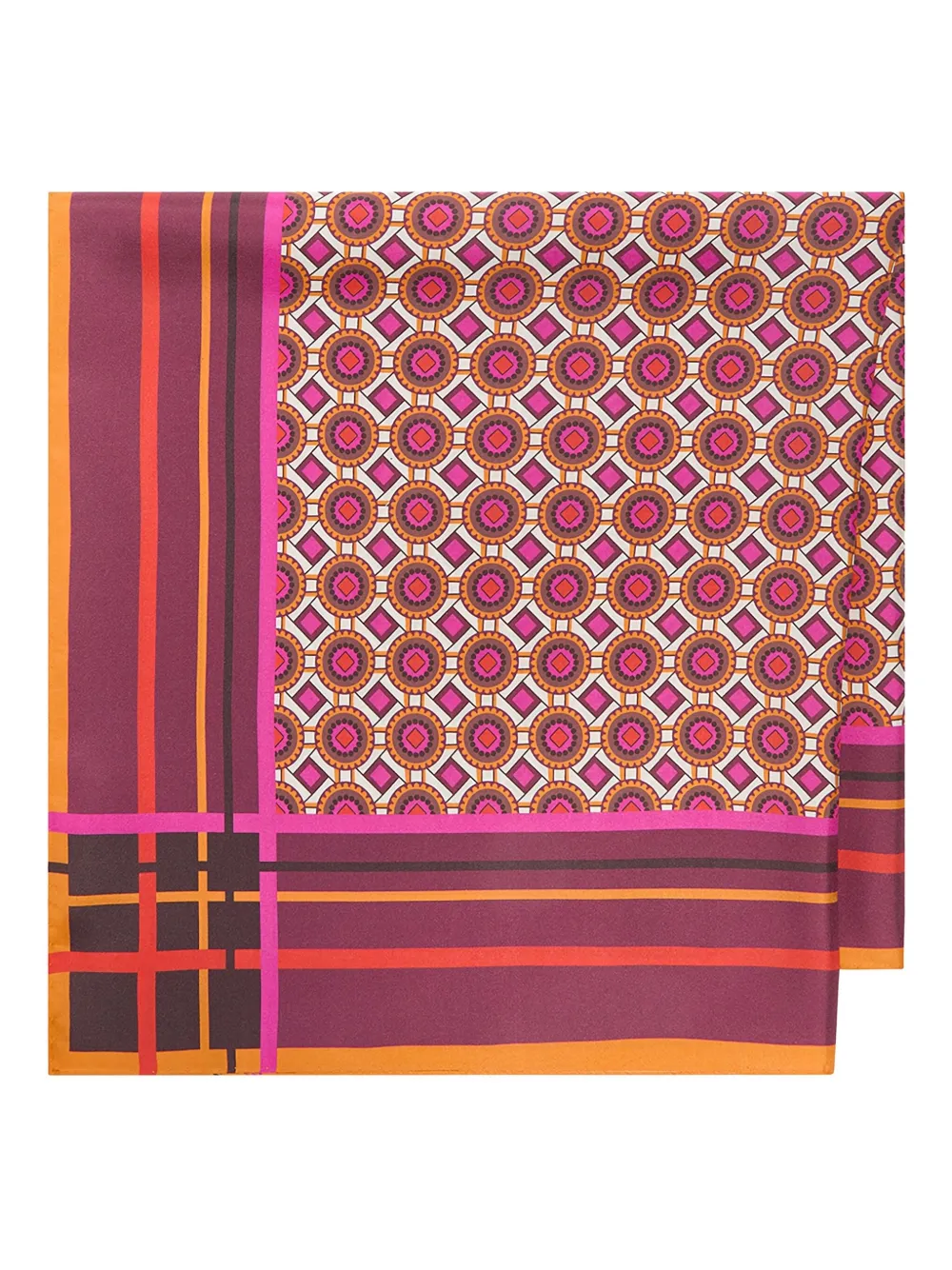 MALIPARMI geometric-pattern silk scarf | Red | Image 1