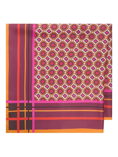 MALIPARMI geometric-pattern silk scarf
