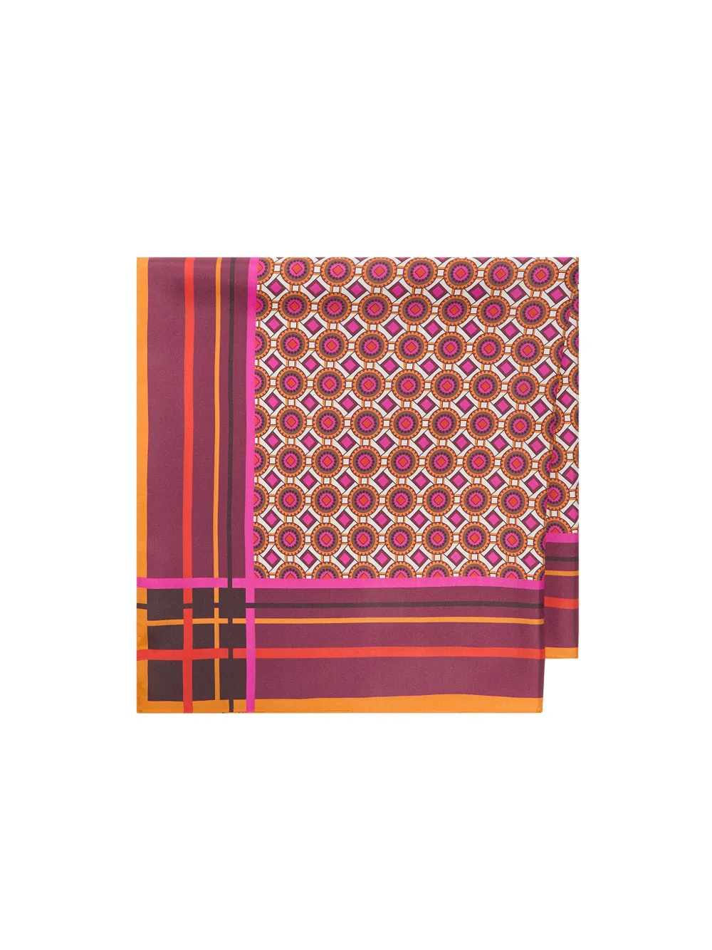 Maliparmi Geometric-pattern Silk Scarf In Pink