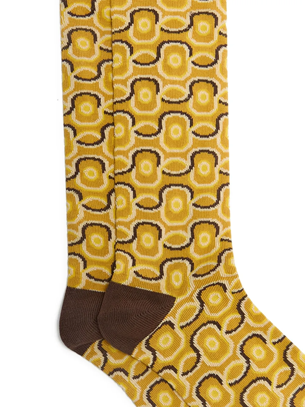 Maliparmi Geometric-pattern Socks In Yellow
