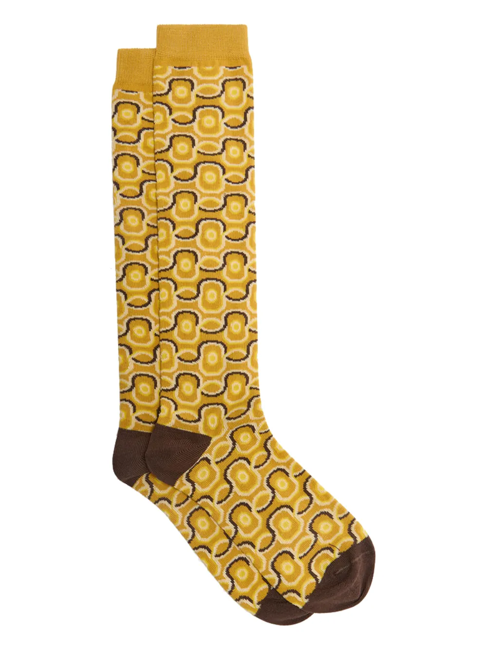 Maliparmi Geometric-pattern Socks In Yellow