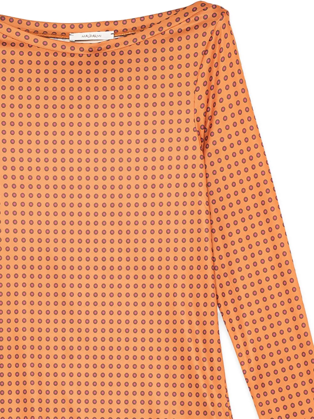 MALIPARMI boat-neck patterned top - Oranje