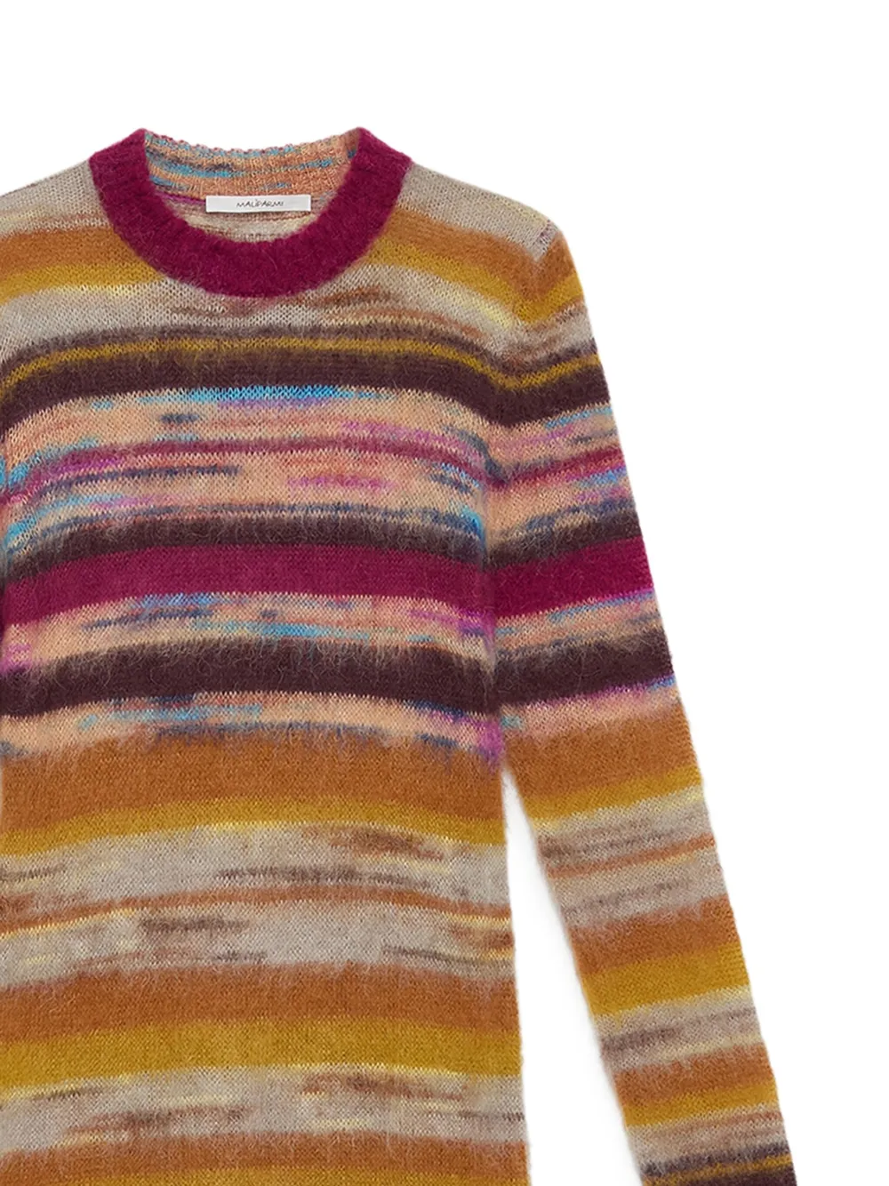 MALIPARMI Gestreepte mohair maxi-jurk - Geel