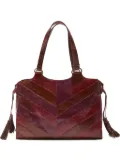 MALIPARMI chevron-patchwork shoulder bag - Red