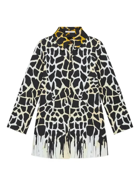 MALIPARMI giraffe-print drip-effect coat