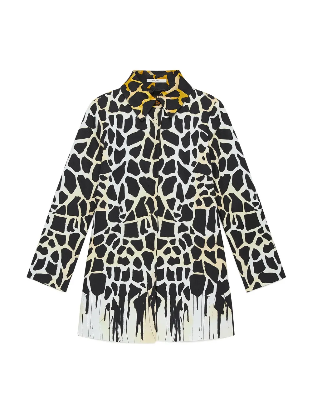 MALIPARMI giraffe-print drip-effect coat | Single Breasted Coats | Image 2