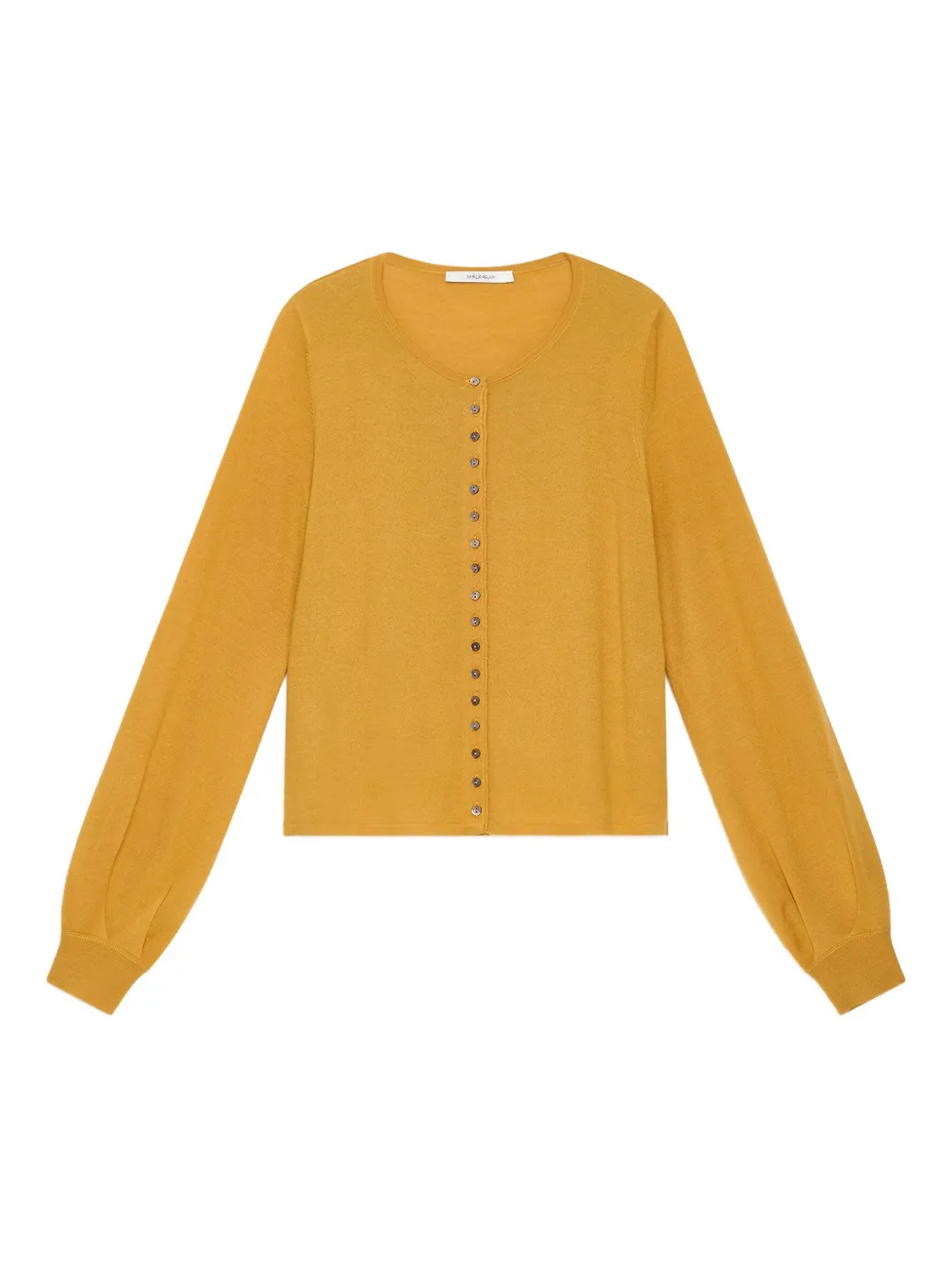 Maliparmi Button-detailed Balloon-sleeve Cardigan In Yellow