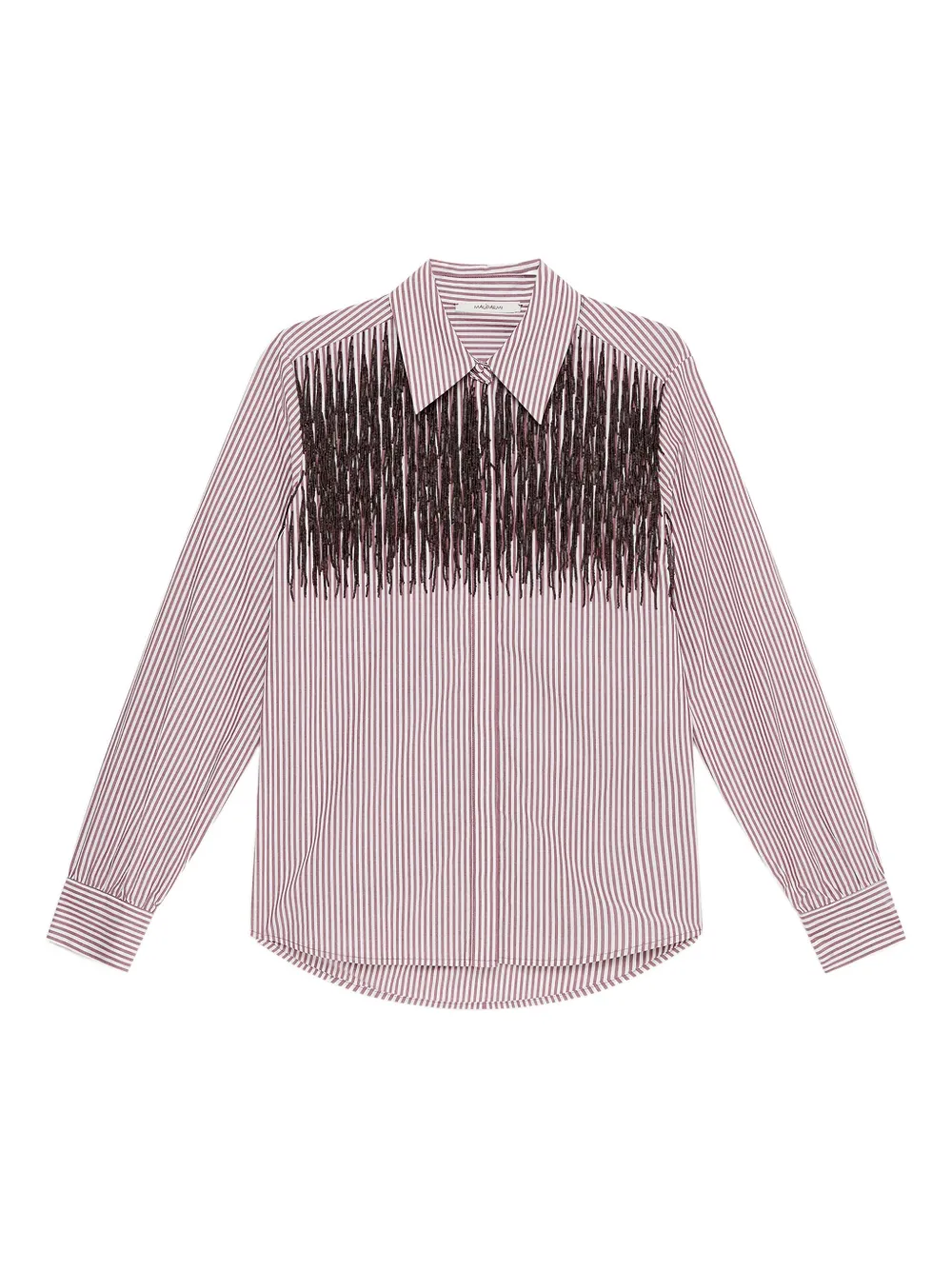 MALIPARMI striped sequin-embellished shirt | Red | Image 1