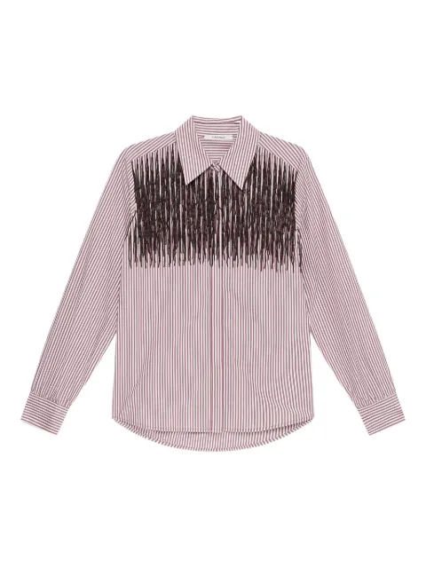 MALIPARMI striped sequin-embellished shirt