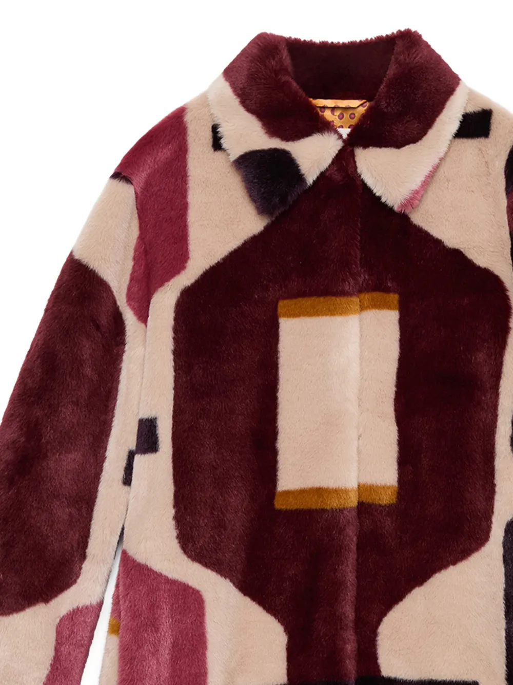 MALIPARMI geometric-pattern faux-fur coat | Faux Fur & Shearling Coats | Image 2
