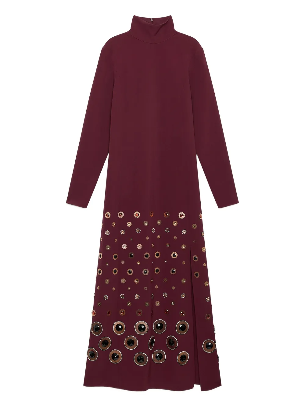 MALIPARMI embellished mock-neck midi dress | Red | Image 1