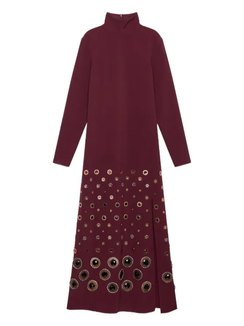 MALIPARMI embellished mock-neck midi dress