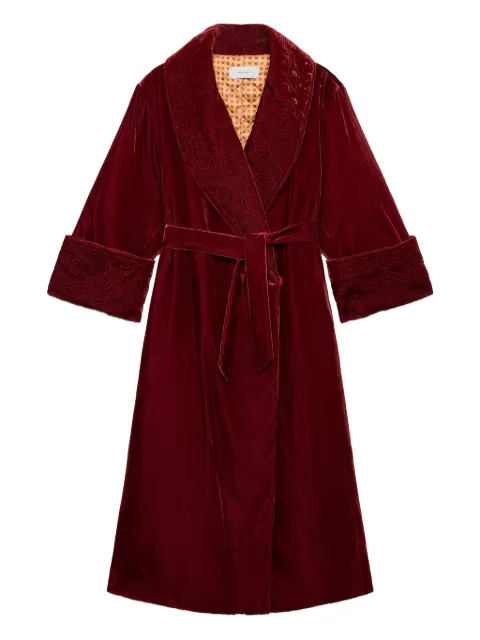 MALIPARMI quilted velvet robe