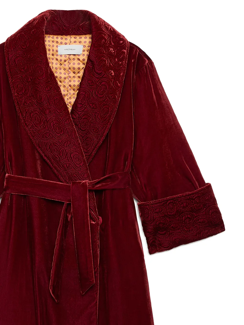 Maliparmi Quilted Velvet Robe In Animal Print