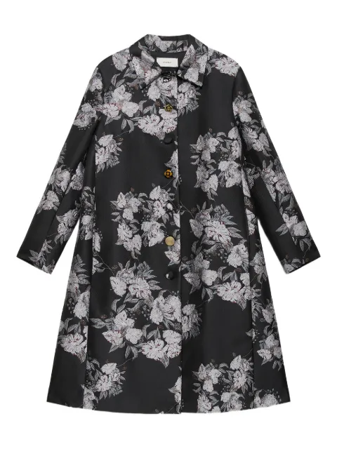 MALIPARMI floral-print button-fastening coat