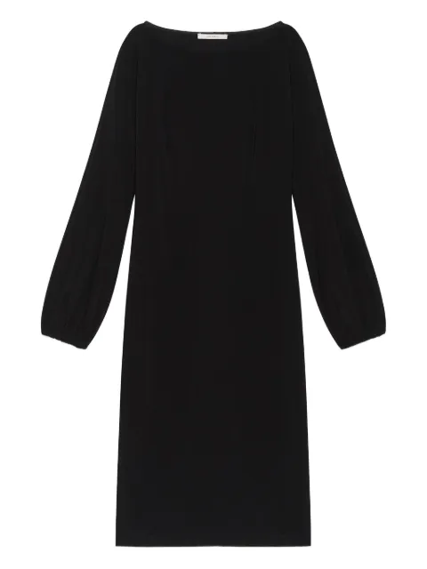 MALIPARMI boat-neck balloon-sleeve midi dress