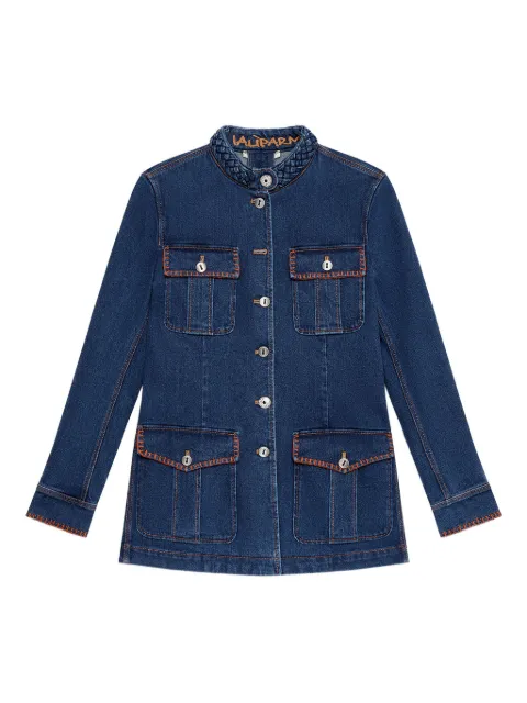 MALIPARMI contrast-stitching denim jacket