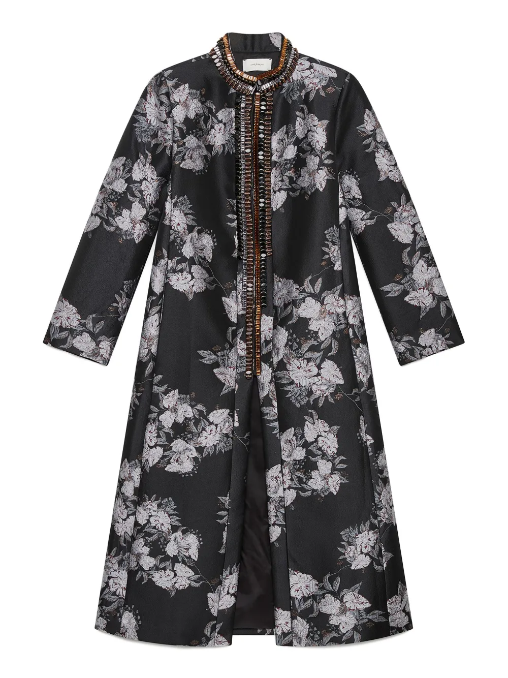 MALIPARMI floral-print crystal-embellished coat | Single Breasted Coats | Image 2