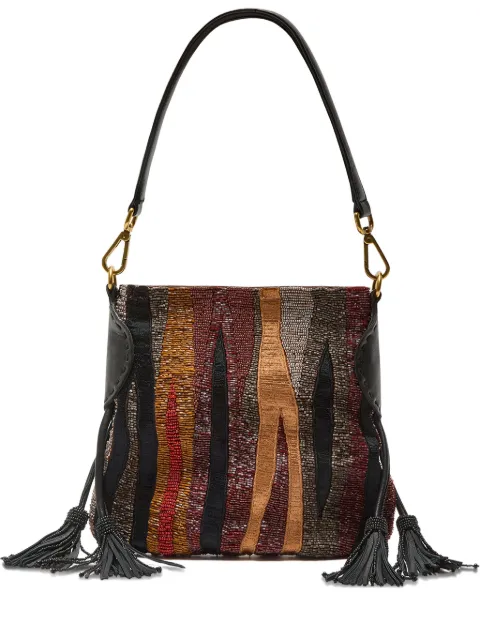 MALIPARMI beaded tassel shoulder bag