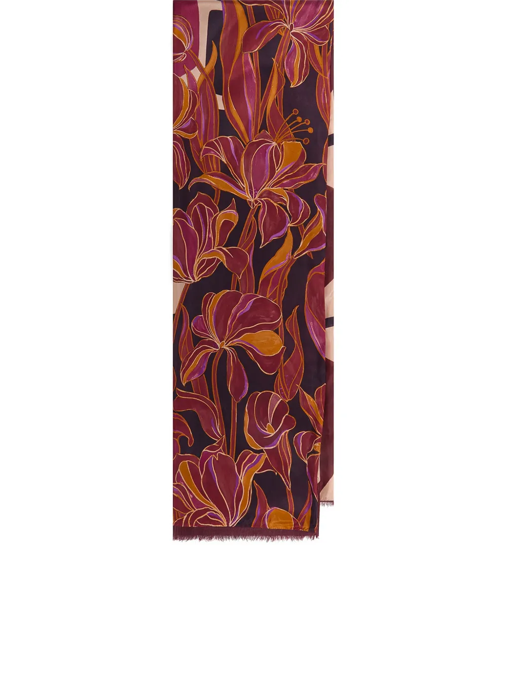 MALIPARMI Sjaal met bloemenprint - Rood