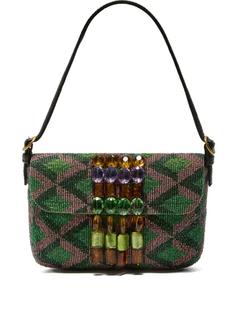 MALIPARMI beaded-embellishment geometric-pattern shoulder bag