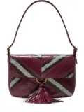 MALIPARMI geometric-pattern tassel shoulder bag - Purple