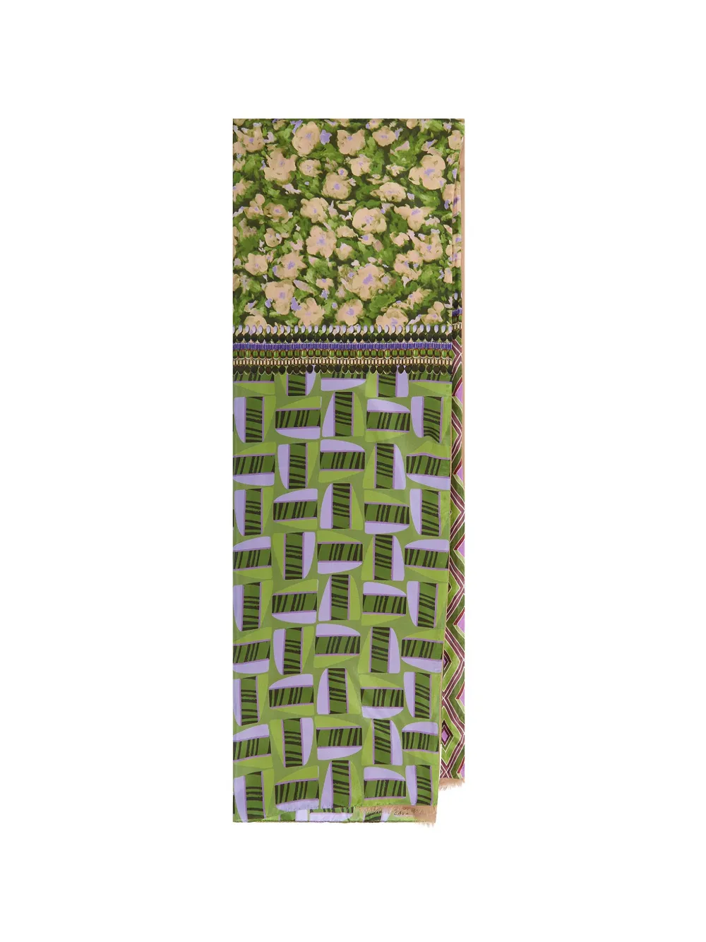 MALIPARMI Sjaal met geometrische print - Groen