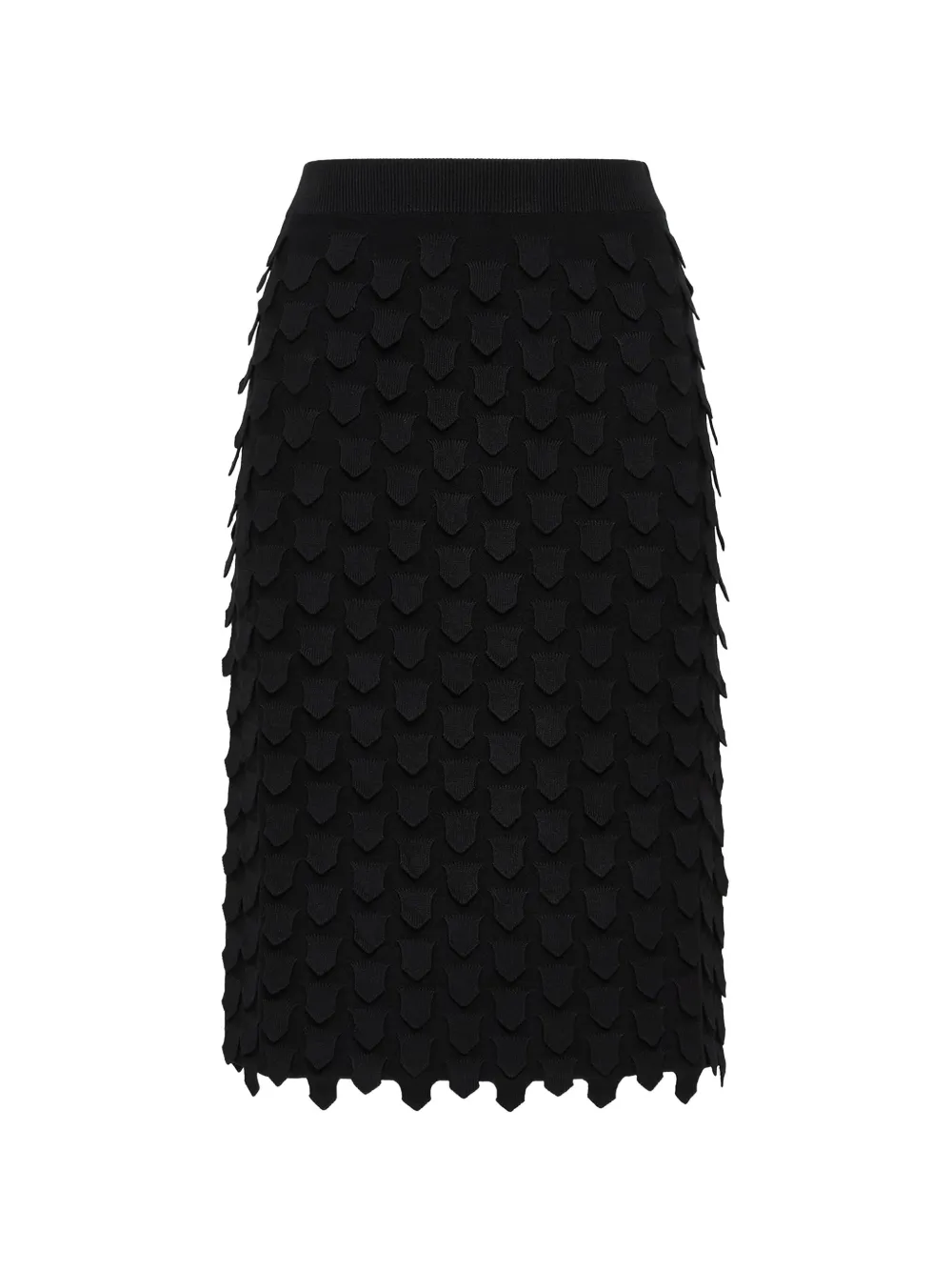 MALIPARMI textured midi skirt - Zwart