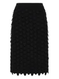 MALIPARMI textured midi skirt - Black
