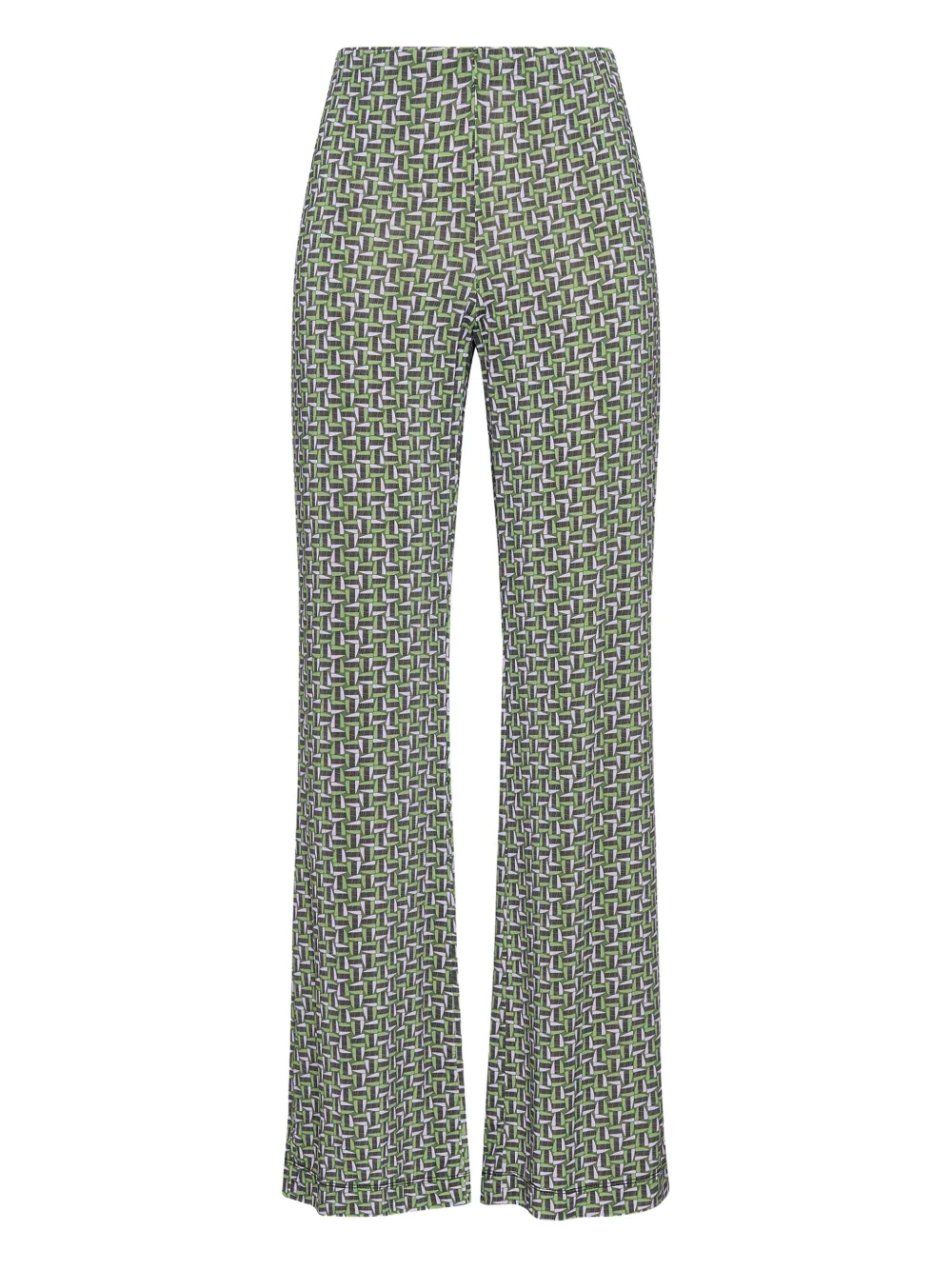 MALIPARMI geometric-pattern trousers | Green | Image 1