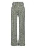 MALIPARMI geometric-pattern trousers - Green