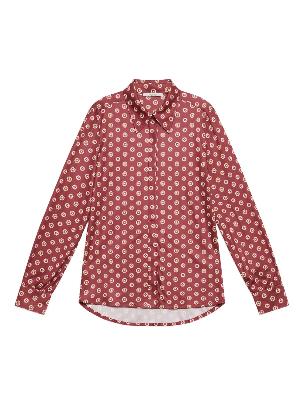 MALIPARMI geometric-print collared shirt | Red | Image 1