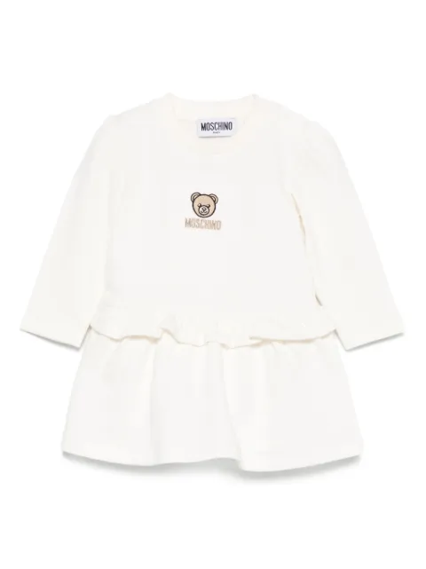 Moschino Kids Abito con ruches e ricami
