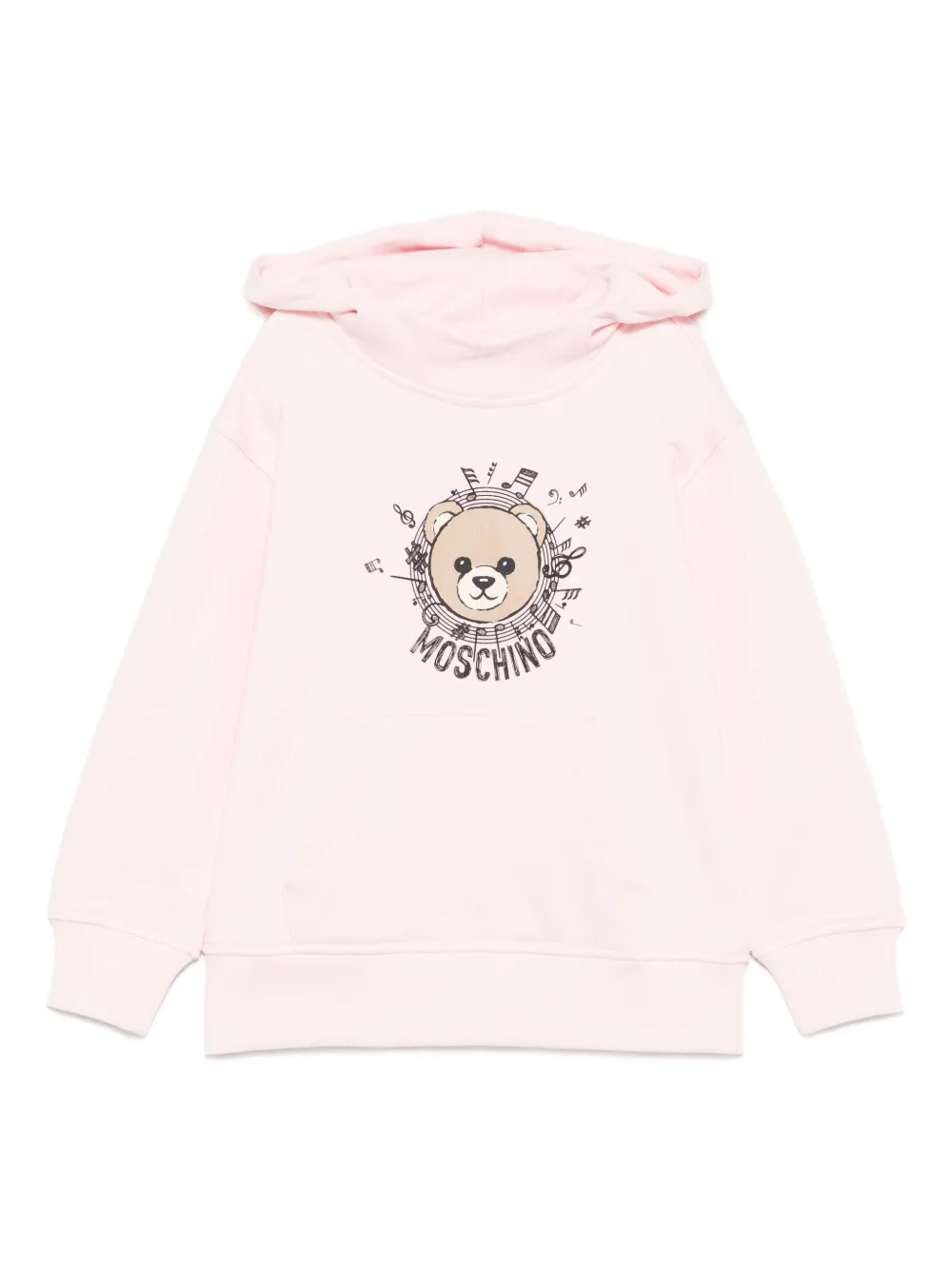 Moschino Kids teddy-print hoodie - ピンク Moschino Kids teddy-print hoodie - ピンク